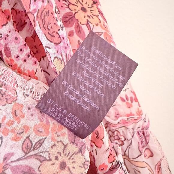 100% Silk Blouse Sheer Beaded Fairy Boho Hippie Romantic Delicate Festival L - Picture 7 of 11